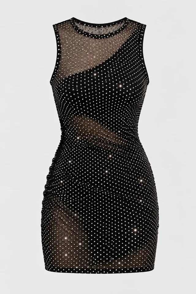 Vestido Rocky - Art 1713 (tull c/strass)