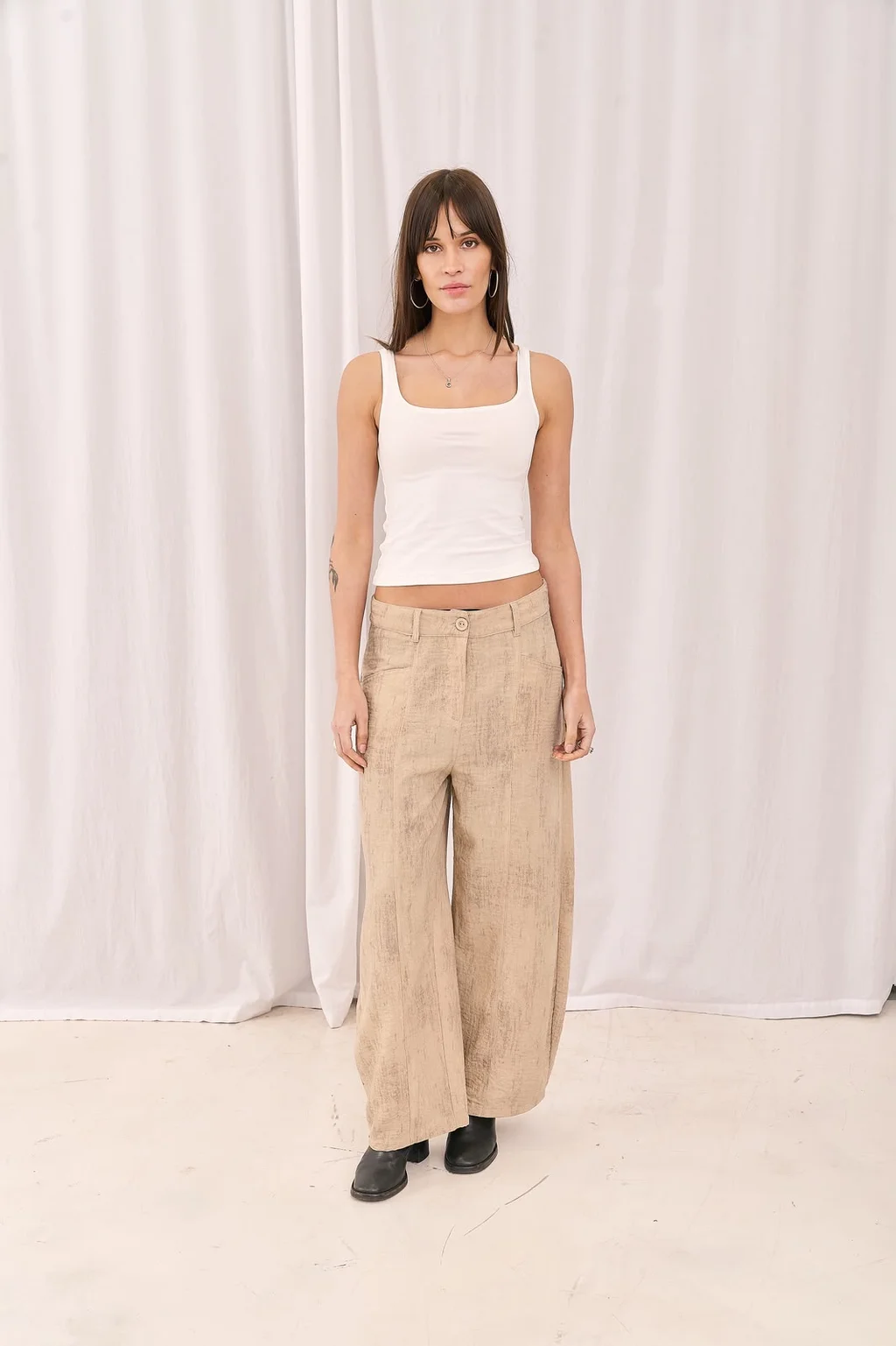 Pantalon Globo Merida - Art 1625 (lino vintage)