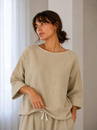 Blusa Matise - Art 1383 (lino esmerilado) - Vista 1