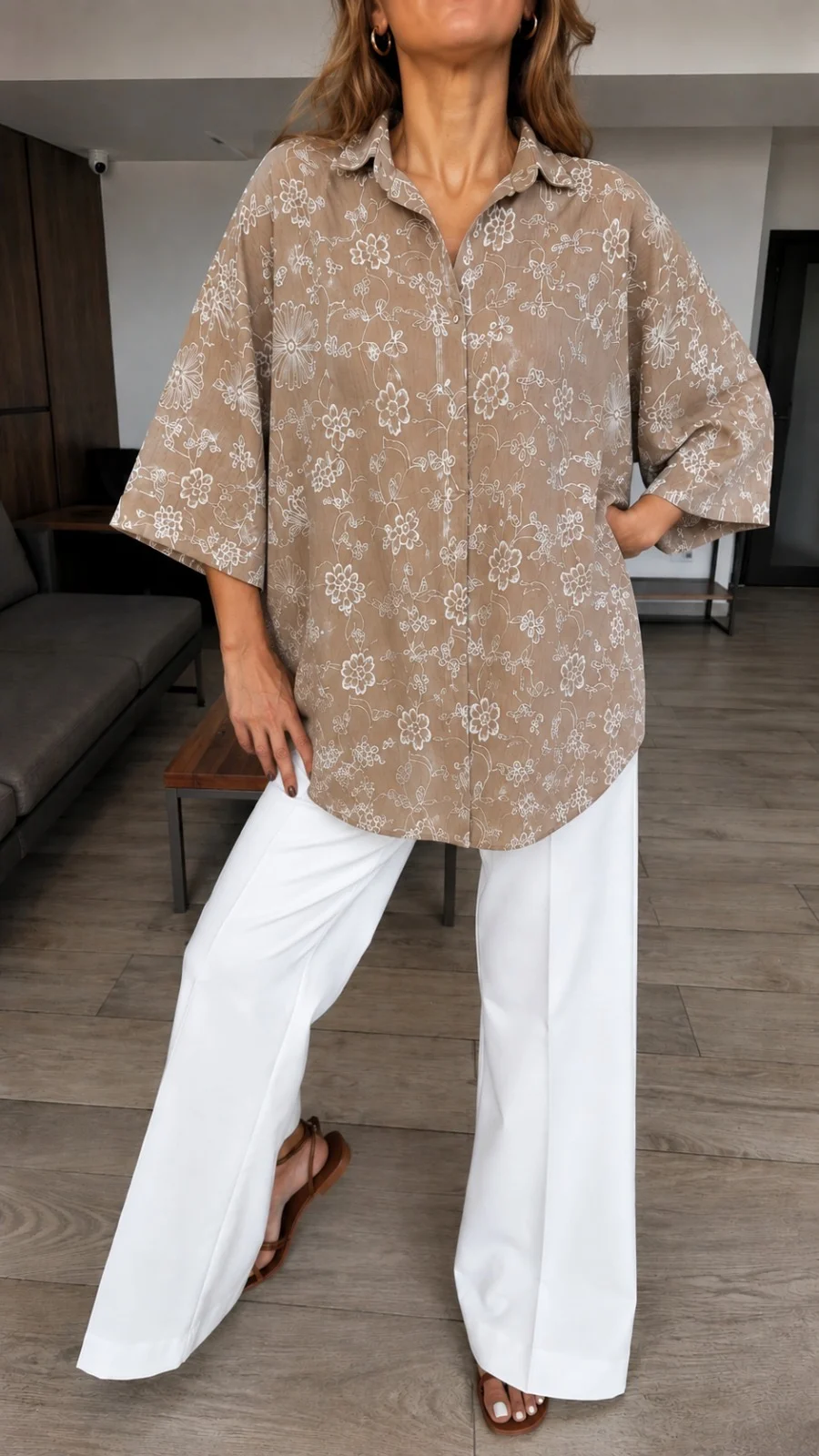 Camisa Aguirre Bordada - Art 174 (lino)