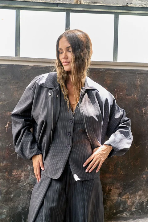 Campera molly - sastrera rayas art 1507