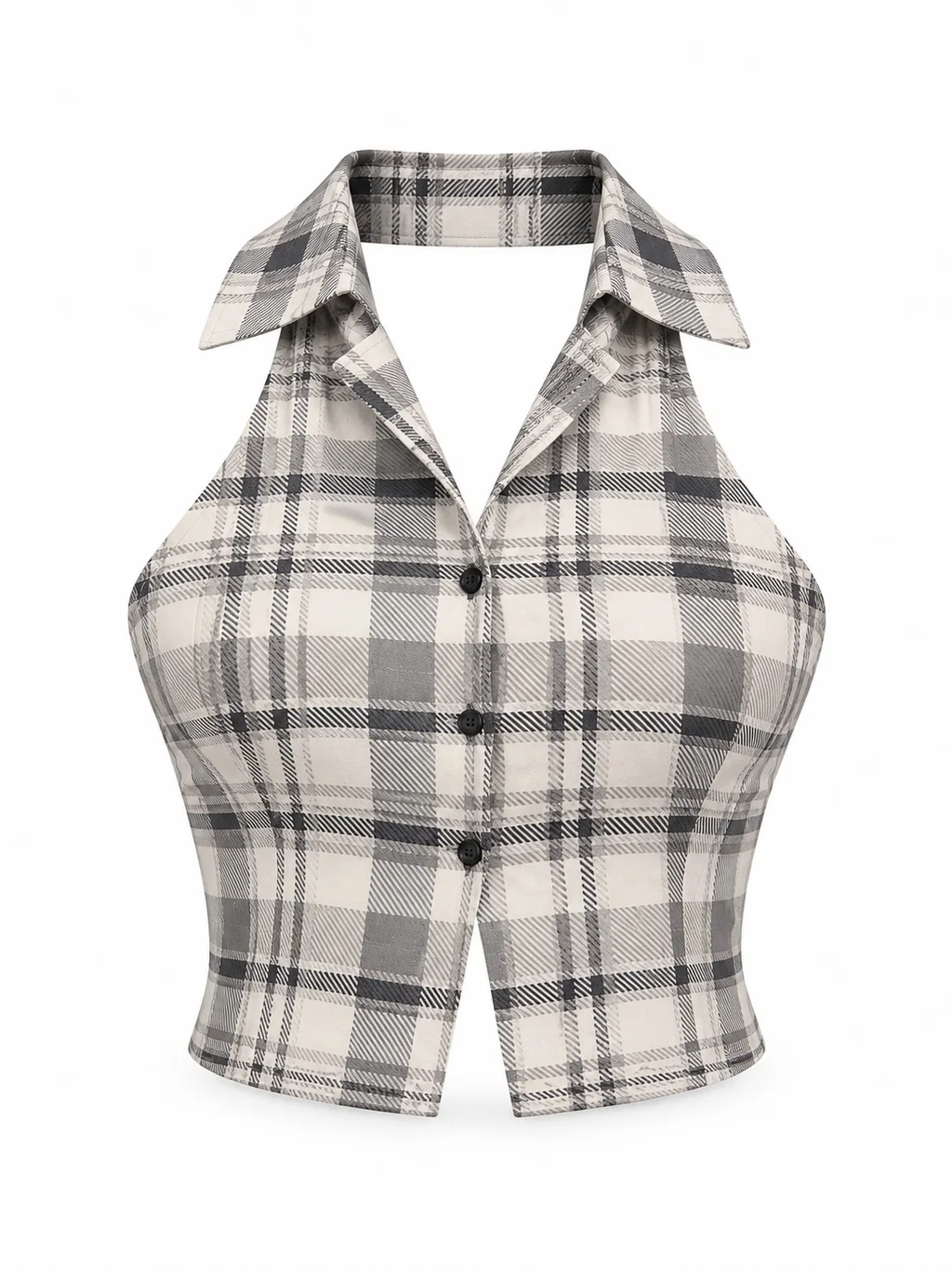 Top Camisa Tartar - Art 1740 (alg poplin cuadros)