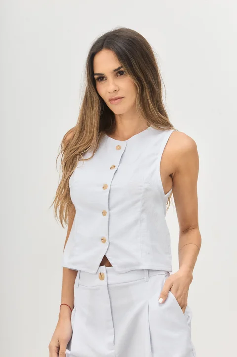 Chaleco Jaguel - Art 1398 (lino)