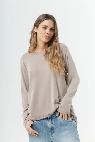 Remera Lina - Jersey mha larga esmerilado - Vista 6