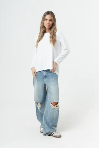 Remera Lina - Jersey mha larga esmerilado - Vista 5