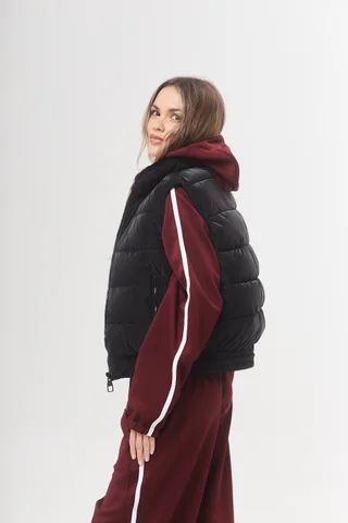 Chaleco Reversible - importado c/piel - Vista 1