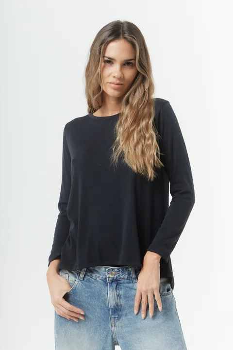 Remera Lina - Jersey mha larga esmerilado