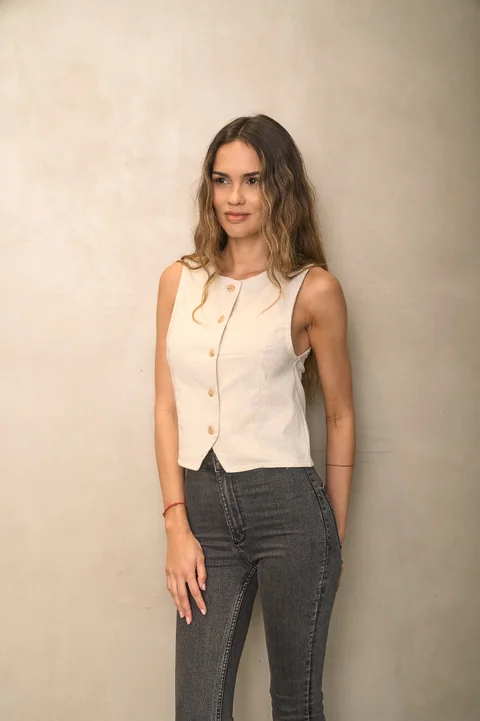 Chaleco Jaguel - Art 1398 (lino)