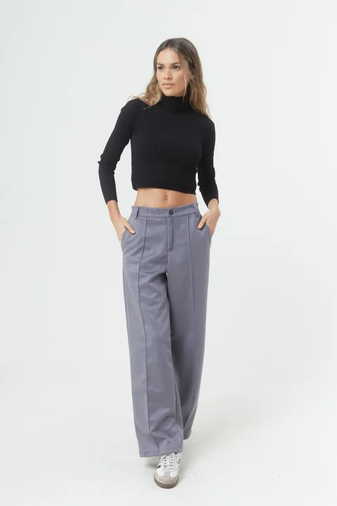 Pantalon Celeste - c/alforza