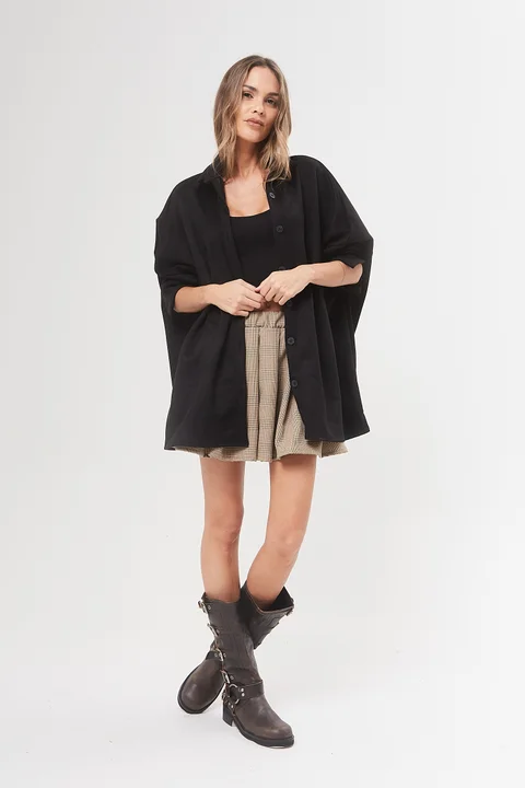 Camisa Celeste - Scuba amplia c/canesu y tabla