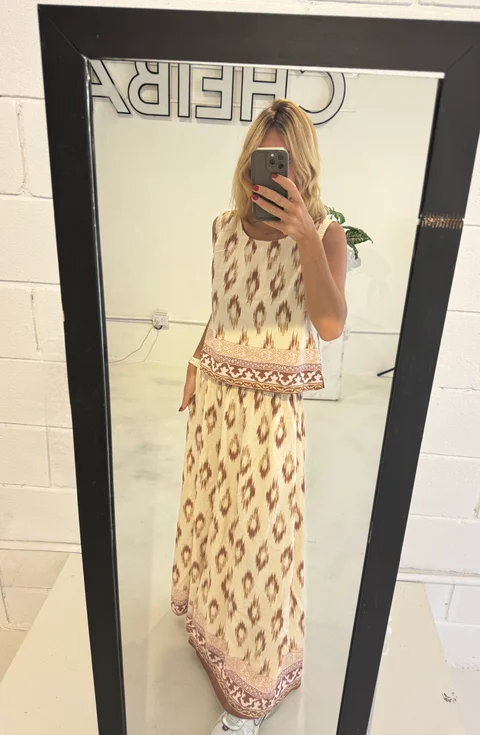 Pantalon Emilia - Art 1049 (seda estampada)