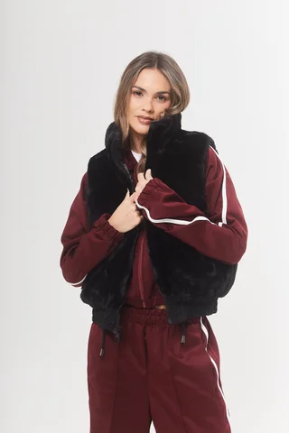 Chaleco Reversible - importado c/piel - Vista 5