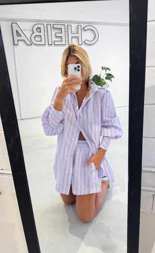 Camisa Mansa - Art 1441 (poplin rayado) - Vista 2