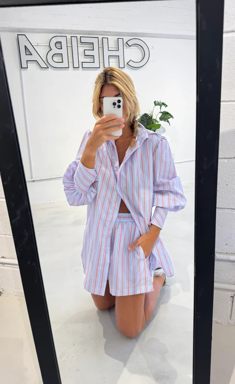 Camisa Mansa - Art 1441 (poplin rayado)