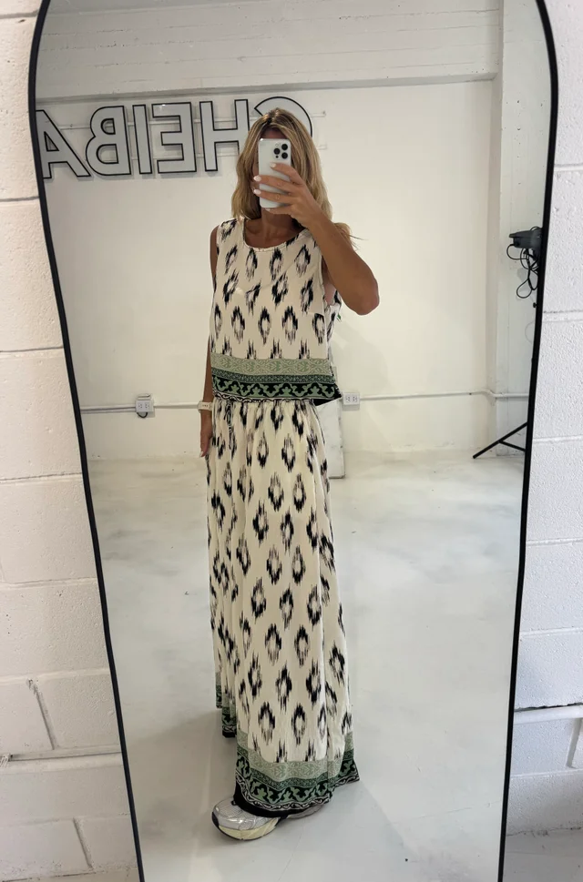 Pantalon Emilia - Art 1049 (seda estampada)