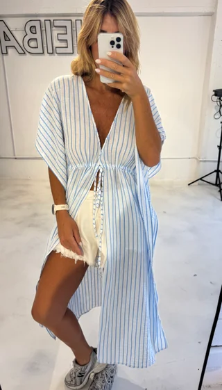 Kimono Santa Ana - Art 1157 (lino rayado) - Vista 3