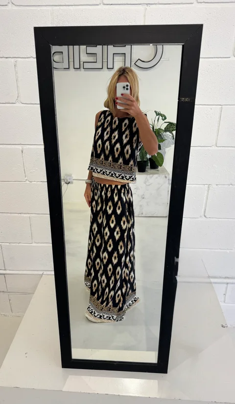 Pantalon Emilia - Art 1049 (seda estampada)