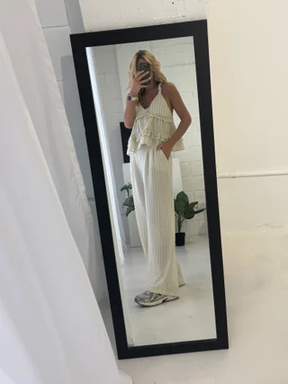 Pantalon Teresa. - Art 1444 (lino rayado) - Vista 2