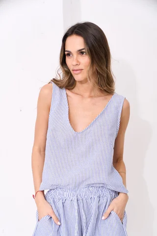 Blusa Imarangatu - Art.1458 (lino rayado) - Vista 3