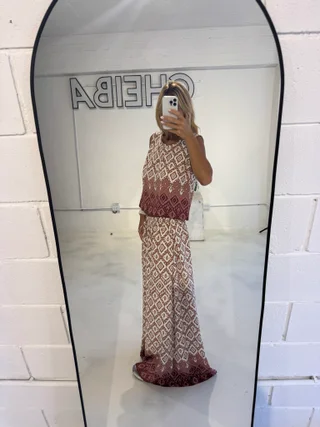 Pantalon Emilia - Art 1049 (seda estampada) - Vista 1