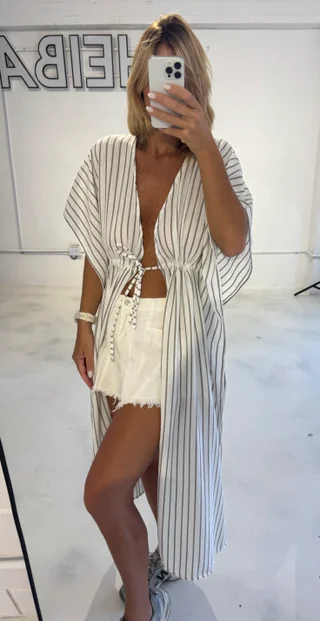 Kimono Santa Ana - Art 1157 (lino rayado) - Vista 4