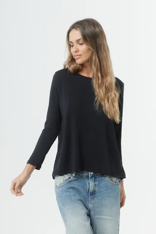 Remera Lina - Jersey mha larga esmerilado - Vista 4