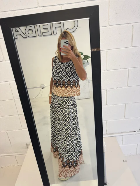 Pantalon Emilia - Art 1049 (seda estampada)