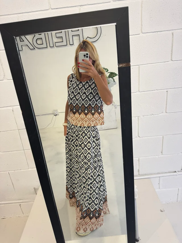 Pantalon Emilia - Art 1049 (seda estampada)