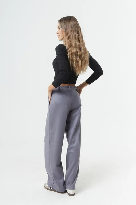 Pantalon Celeste - c/alforza