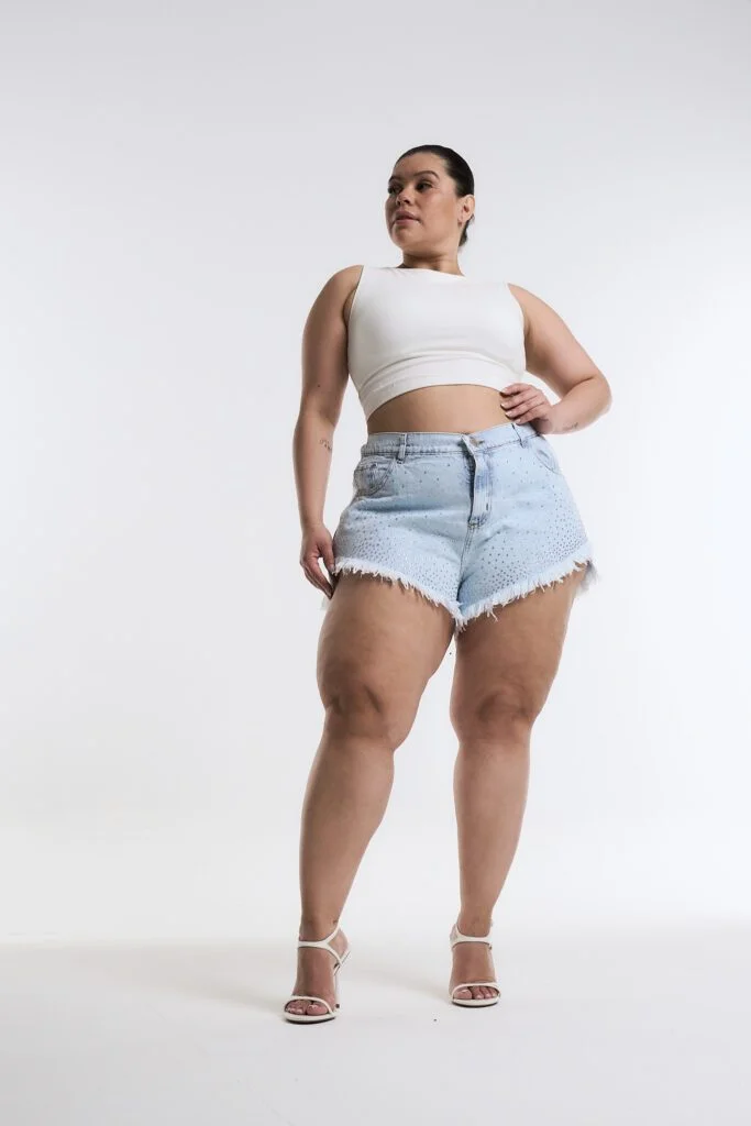 SHORT AUREXIA BRILLOS NEVADO