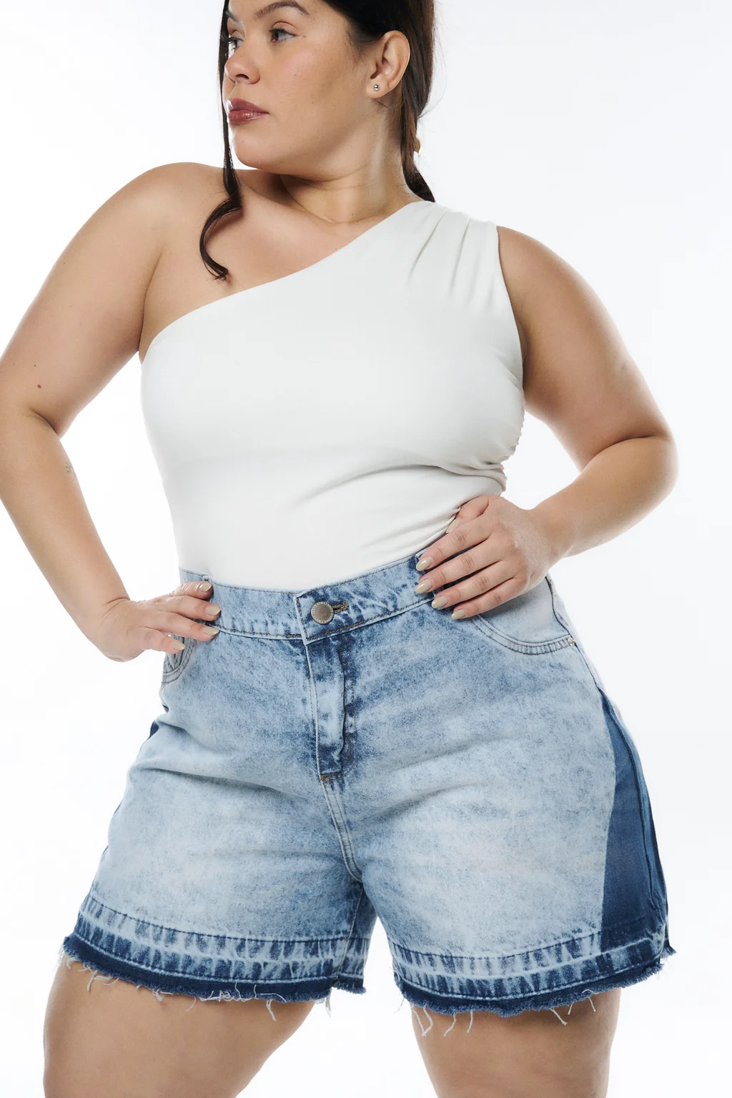 SHORT THERYNA NEVADO FRANJA RIGIDO