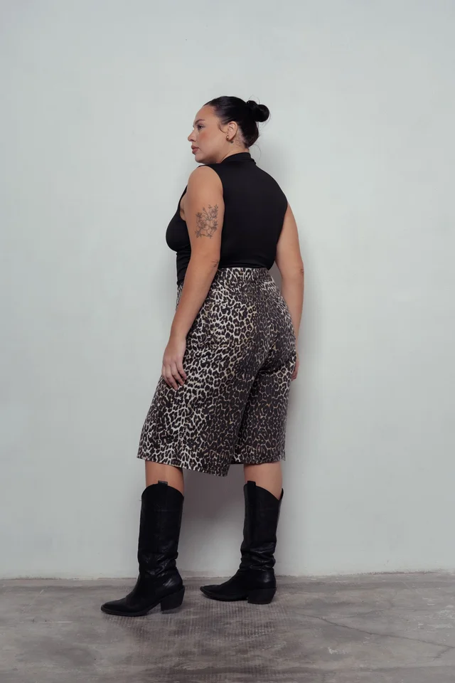 BERMUDA JORT TATHIANA ANIMAL PRINT RIGIDO