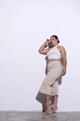 PALAZZO CROP BEIGE