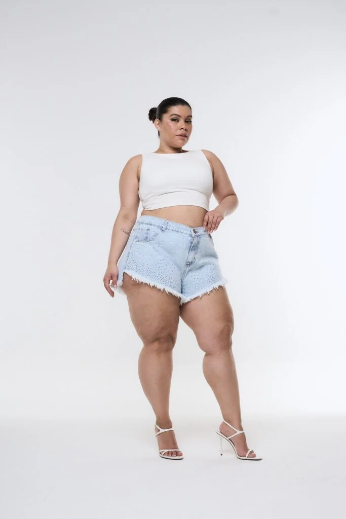 SHORT AUREXIA BRILLOS NEVADO
