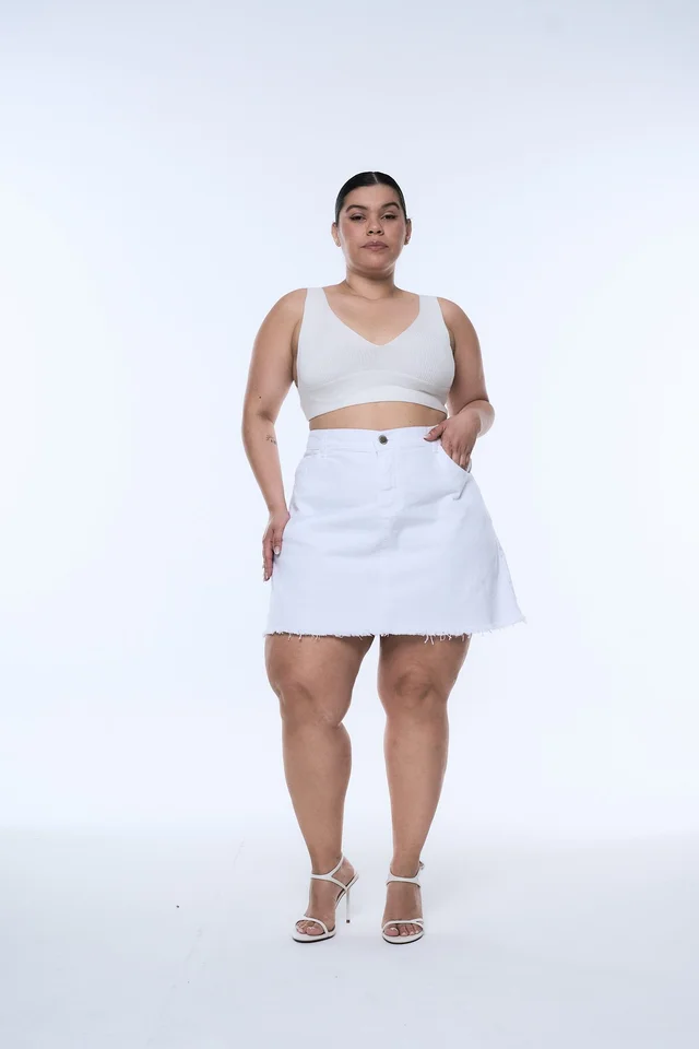 POLLERA WHITE RIGIDO