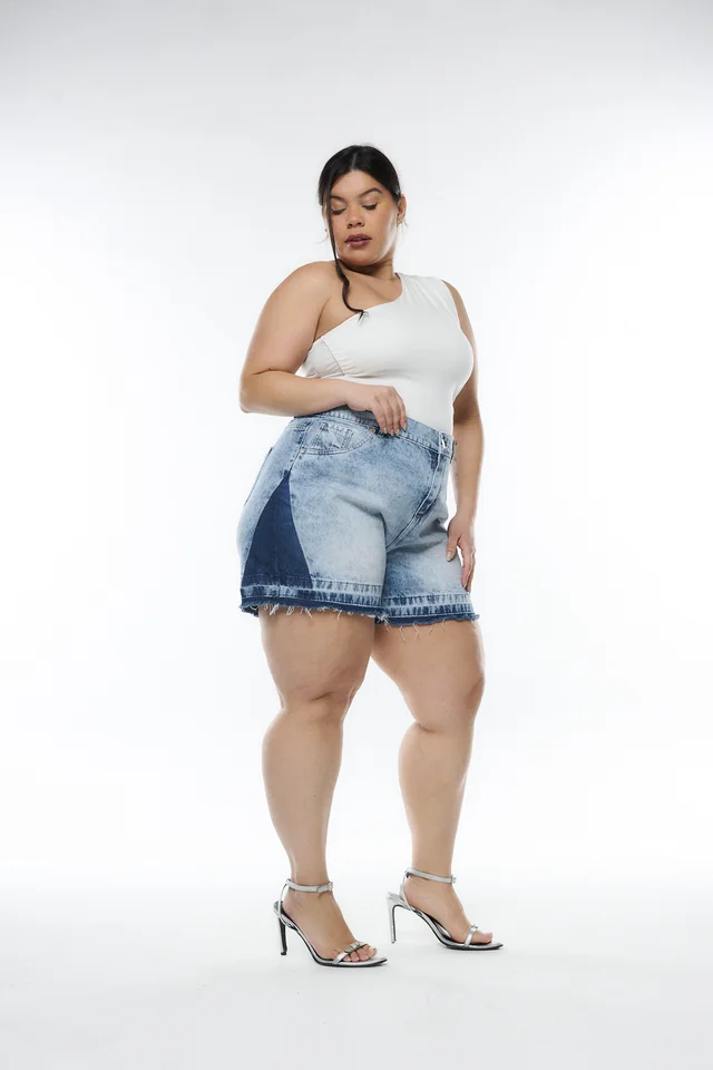 SHORT THERYNA NEVADO FRANJA RIGIDO