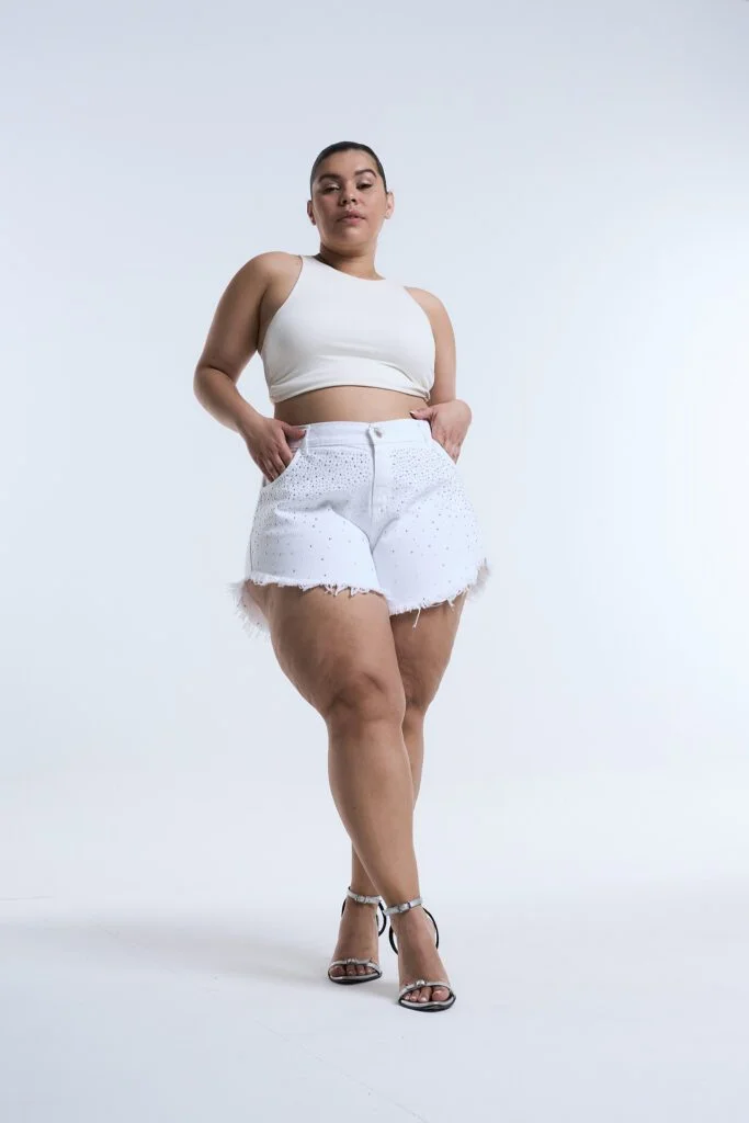 SHORT BLANCORIA BRILLOS