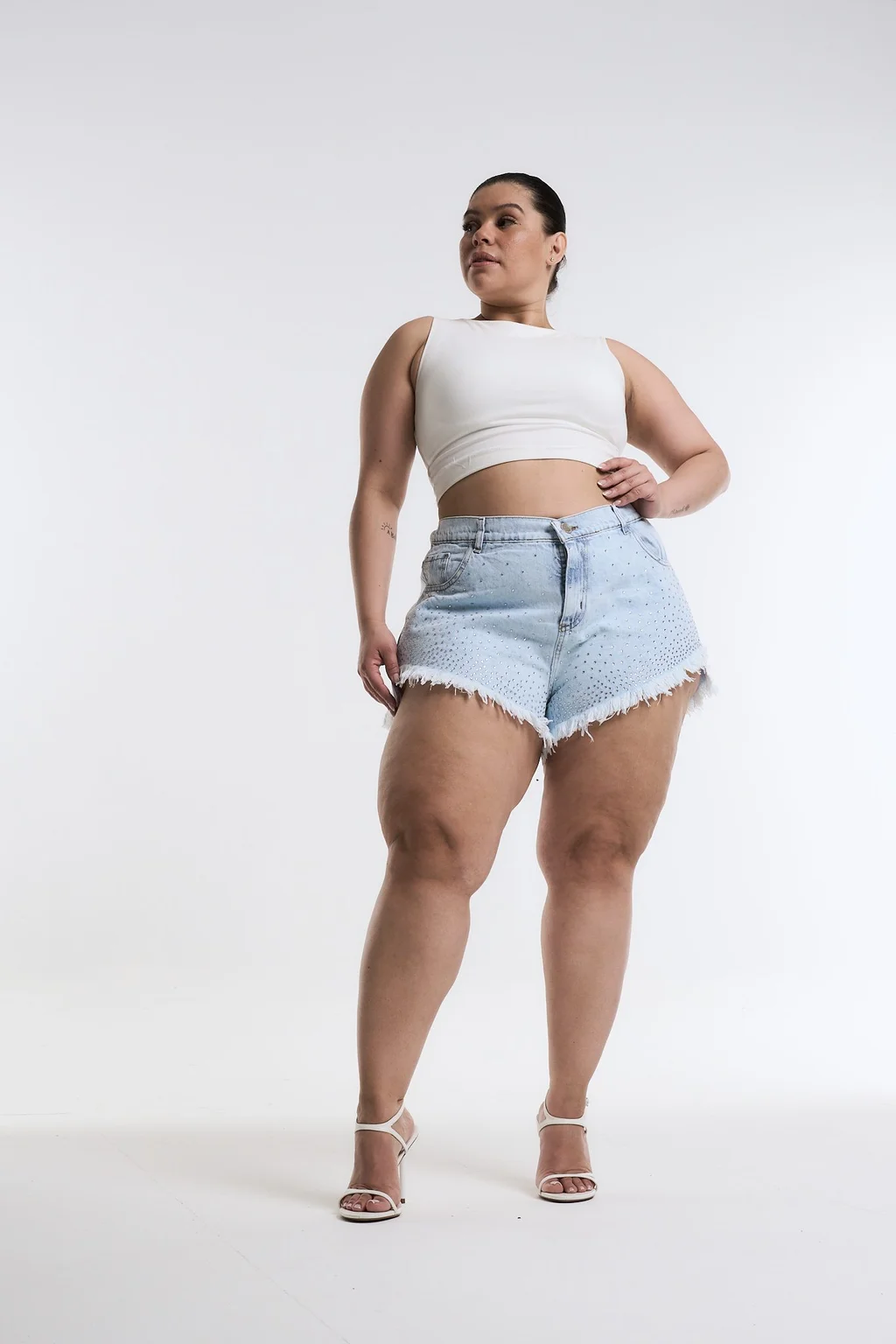 SHORT AUREXIA BRILLOS NEVADO RIGIDO