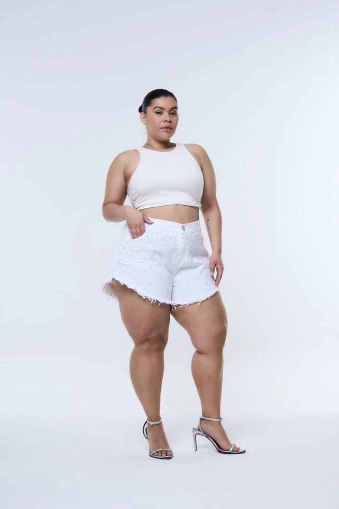 SHORT BLANCORIA BRILLOS