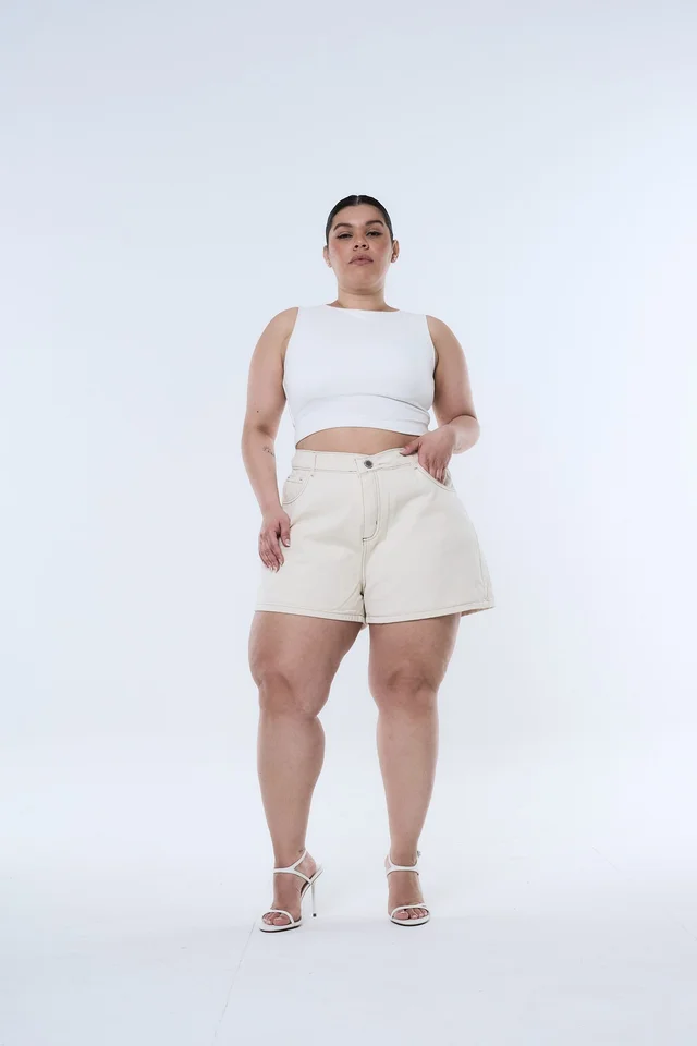 SHORT BEIGE RIGIDO