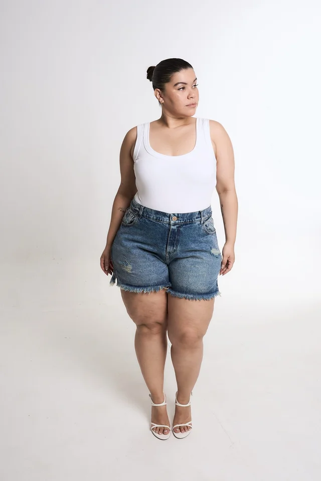SHORT ORYA TAJO ROTURA BIGOTE MATIZADO