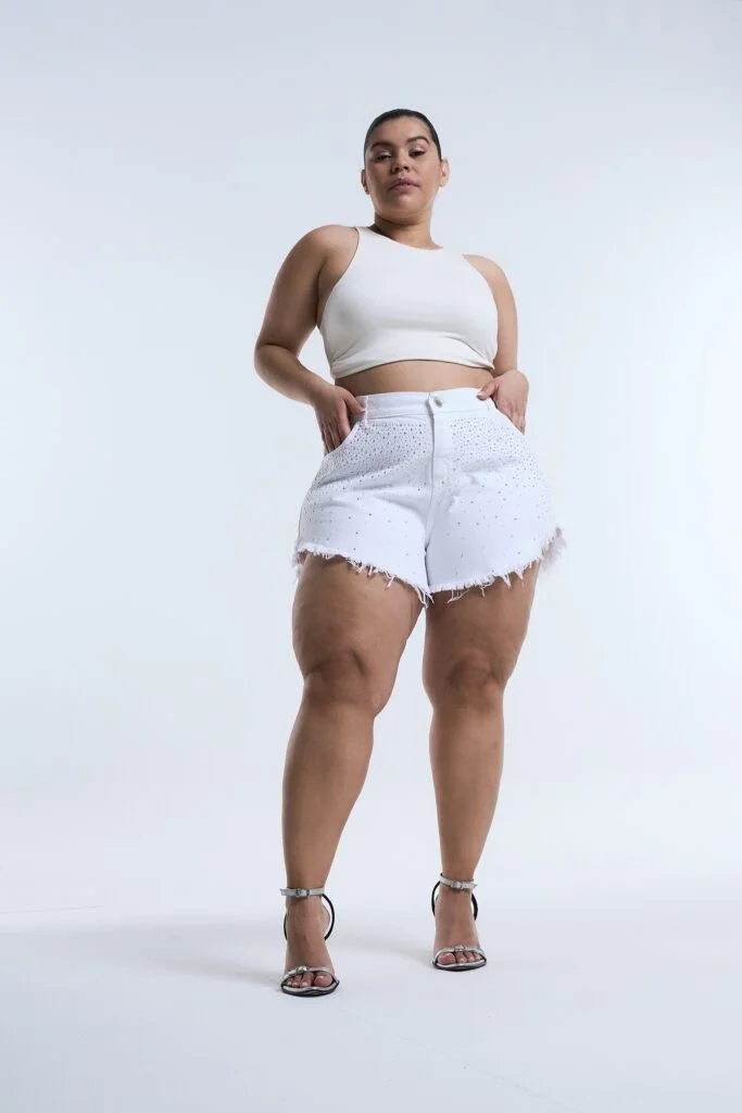 SHORT BLANCORIA BRILLOS