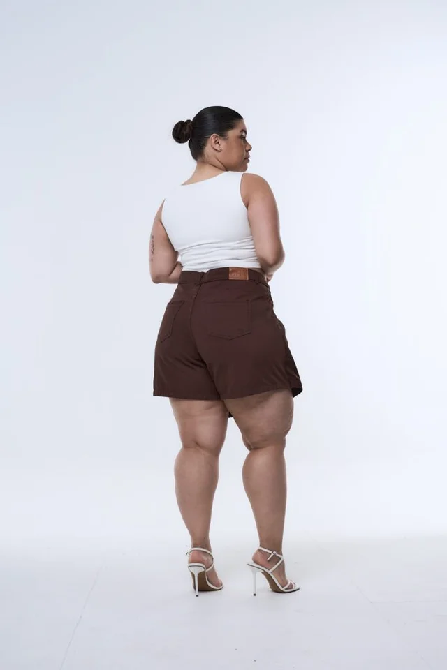 SHORT-POLLERA CHOCOLATE LAZO