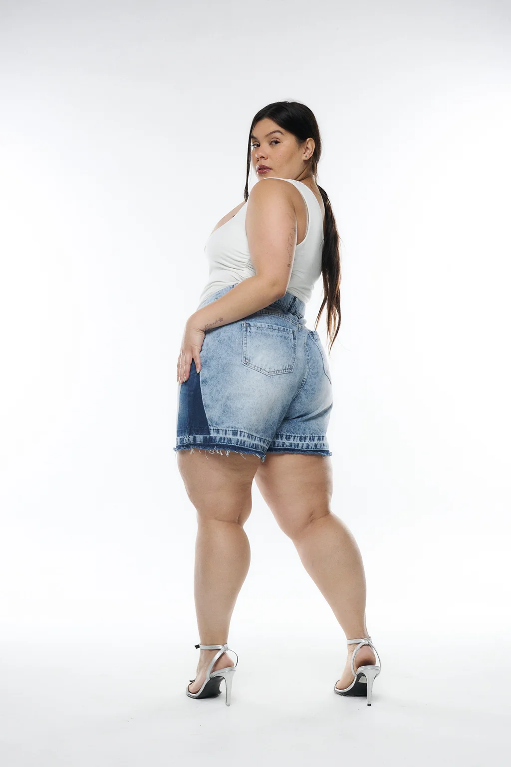 SHORT THERYNA NEVADO FRANJA RIGIDO