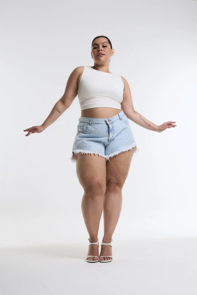 SHORT AUREXIA BRILLOS NEVADO
