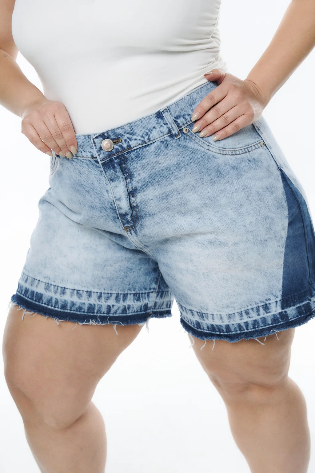 SHORT THERYNA NEVADO FRANJA RIGIDO