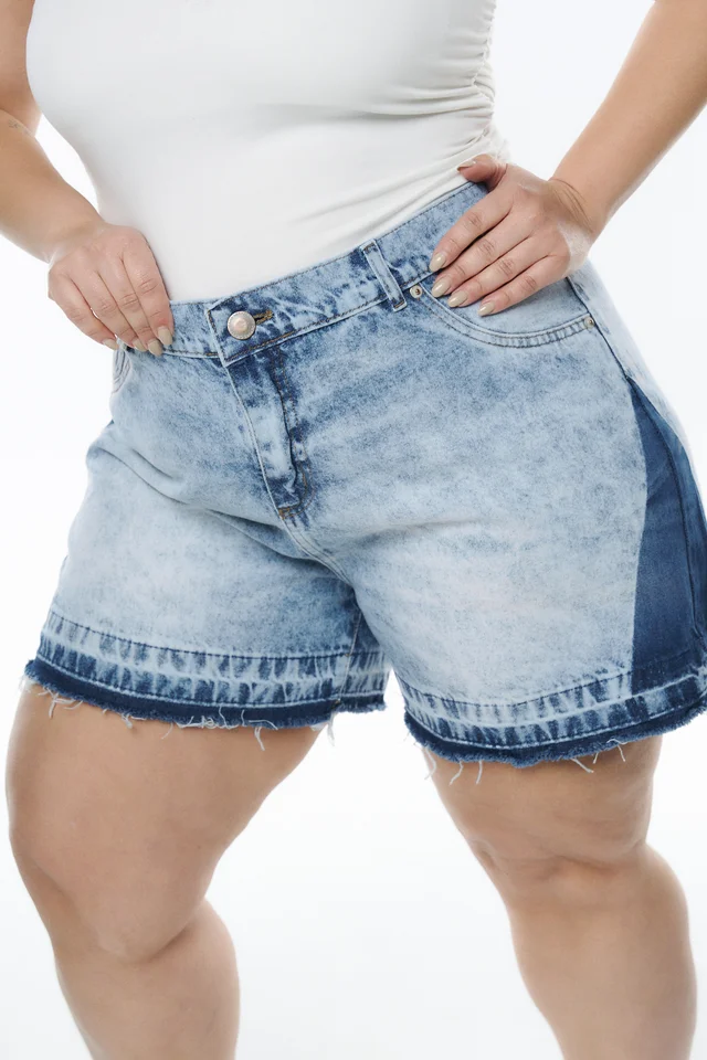 SHORT THERYNA NEVADO FRANJA RIGIDO