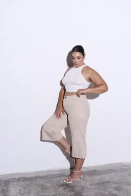 PALAZZO CROP BEIGE