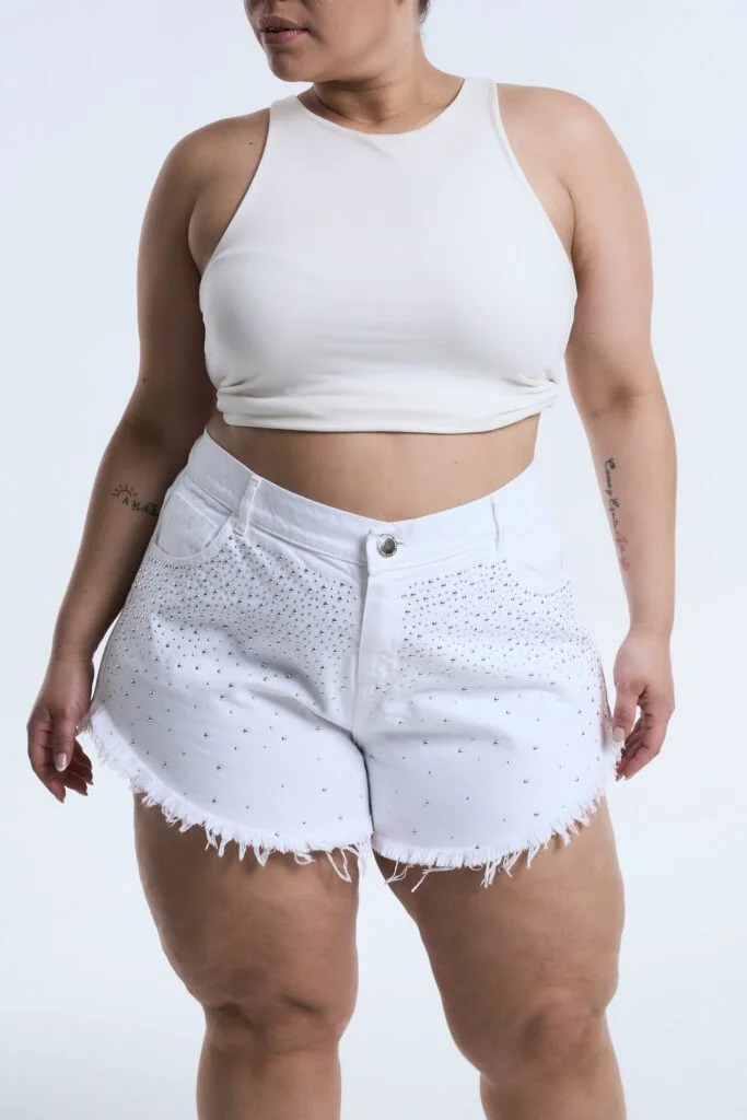 SHORT BLANCORIA BRILLOS