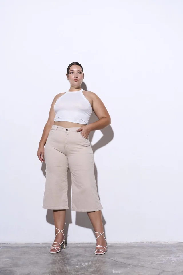 PALAZZO CROP BEIGE